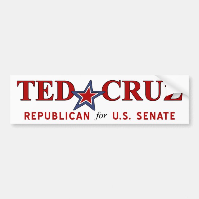 NEW - Ted Cruz Texas US Senate Bumper Sticker (Front)