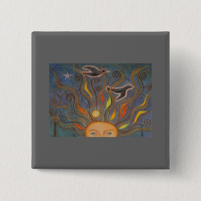 New Thoughts Take Flight 15 Cm Square Badge (Front)