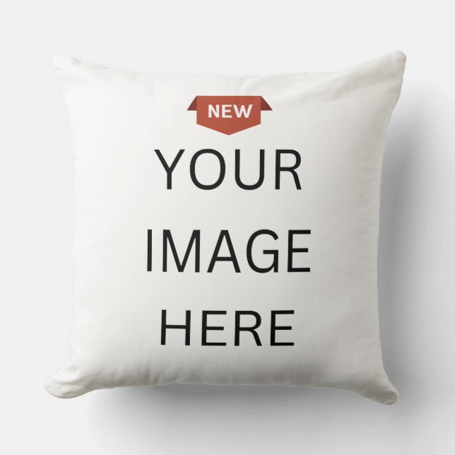 NEW! Throw Pillow  Big 20"x20" Cotton - Customise  (Front)