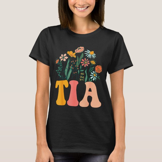 New Tia Wildflower First Birthday &amp; Baby Showe T-Shirt (Front)