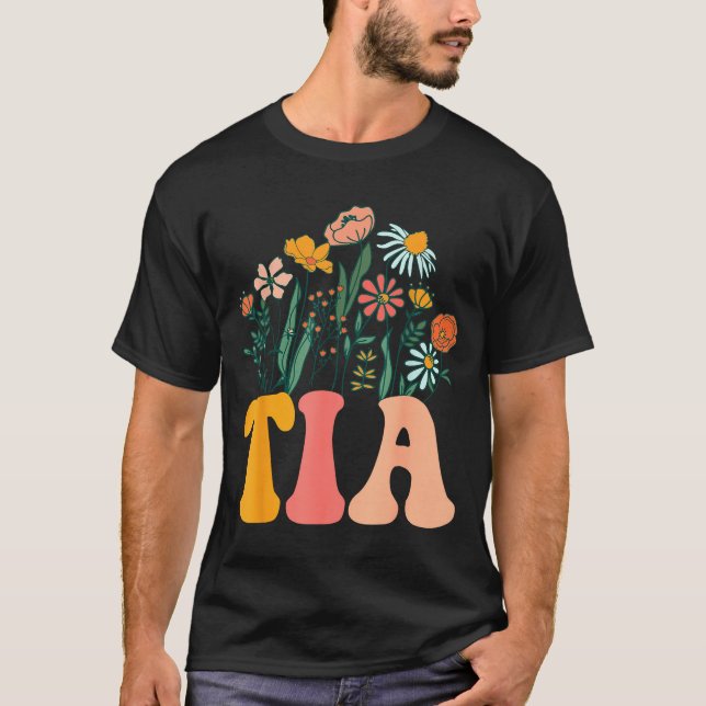 New Tia Wildflower First Birthday &amp; Baby Showe T-Shirt (Front)