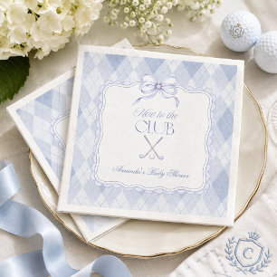 New to the Club Blue Boy Golf Baby Shower Decor Napkin