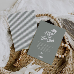 New to the Club Golf Baby Shower Invitation