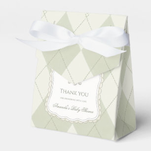 New To The Club Olive Green Golf Baby Shower Favour Box