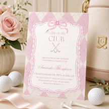 New to the Club Pink Golf Baby Shower