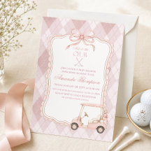 New to the Club Pink Golf Cart Baby Shower