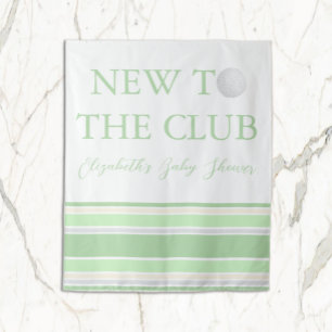New To The Club Preppy Baby Shower Tapestry