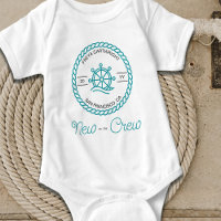 New to the Crew Nautical Teal Ship Wheel Custom