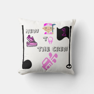 "New to the Crew" PINK Custom Golfing Cushion