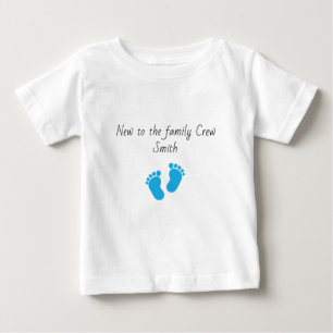 New to the family Crew Baby Personalised name T-Shirt
