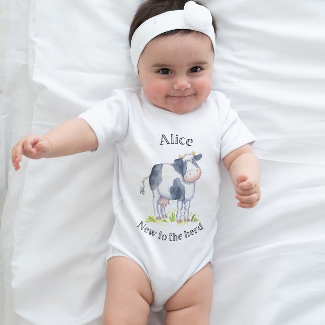 New to the herd Cow Babygro Baby Bodysuit (Creator Uploaded)