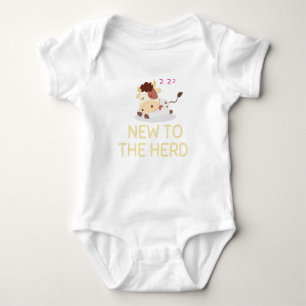 New To The Herd Cow ,New to the Herd baby  Baby Bodysuit