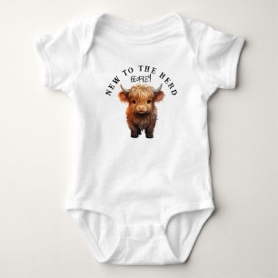 New to the Herd Highland Cow Baby Calf Bodysuit