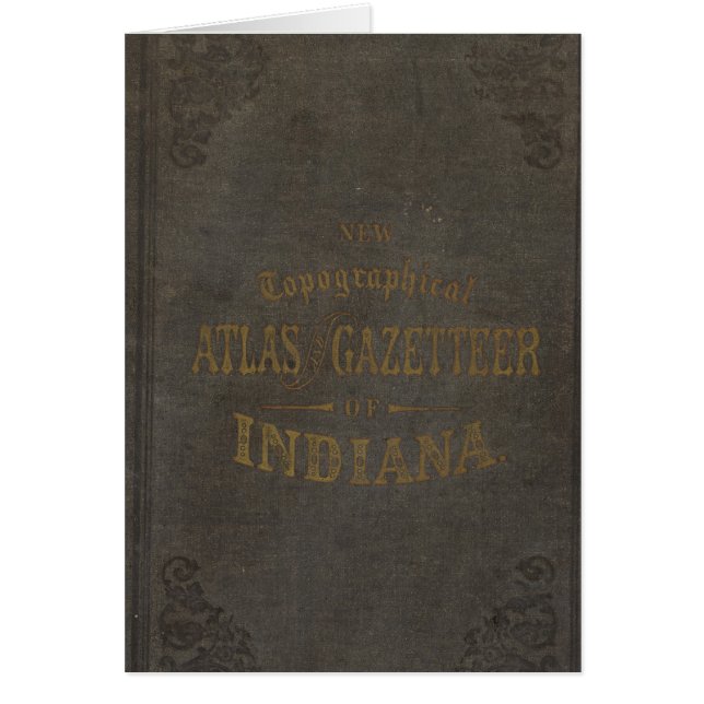 New topographical atlas and gazetteer of Indiana (Front)