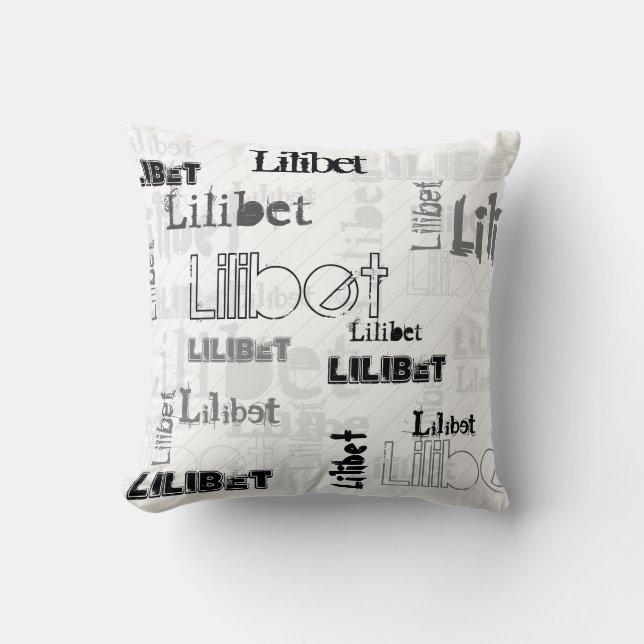 NEW! Trendy Girls Name Gift Wordcloud Urban Chic Cushion (Front)