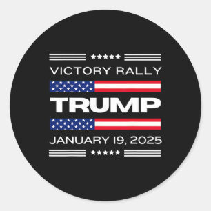 New! Trump Victory Rally Mega Historic The Last Tr Classic Round Sticker