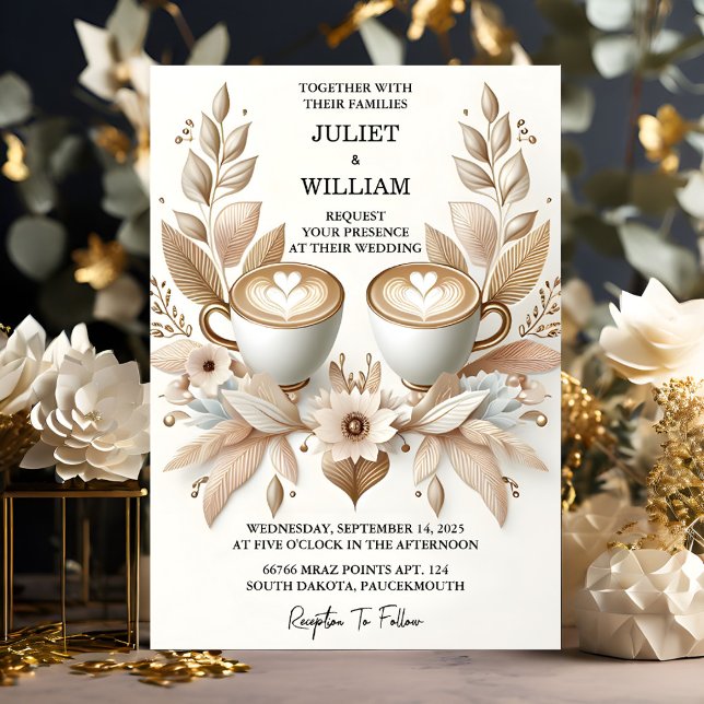 New Tuscan Italian Coffee Sorrento Casual Wedding Invitation (Creator Uploaded)