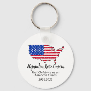 New U.S. Citizen – American Map Citizenship Day Key Ring