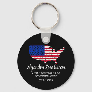 New U.S. Citizen – American Map Citizenship Day Key Ring