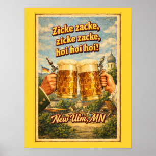 New Ulm MN German Beer Oktoberfest Poster
