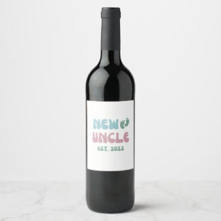 New Uncle - Baby Reveal  - Wine Label