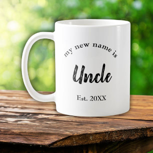New Uncle Est Year Black Family Baby Reveal Coffee Mug