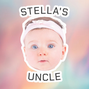 New Uncle Gift, Custom Baby Face Photo Gift