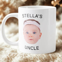New Uncle Gift Mug, Custom Baby Face Photo Gift
