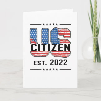 New US Citizen 2022 Proud American Citizenship USA Card