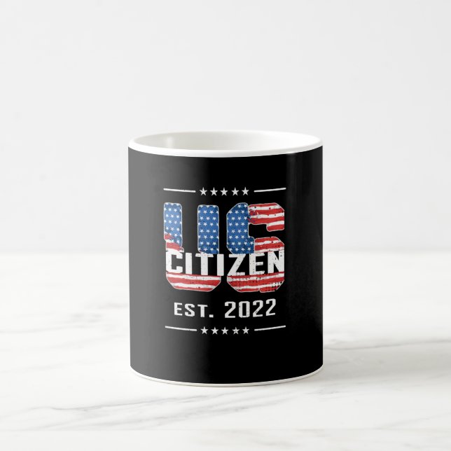 New US Citizen 2022 Proud American Citizenship USA Coffee Mug (Center)