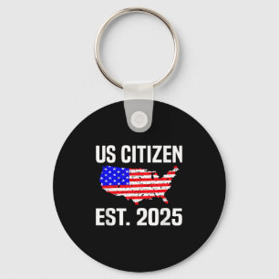 New Us Citizen Est 2025 American Immigrant Citizen Key Ring