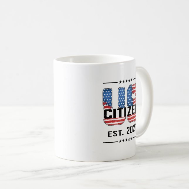 New US Citizen Gift Proud American Citizenship USA Coffee Mug (Front Right)
