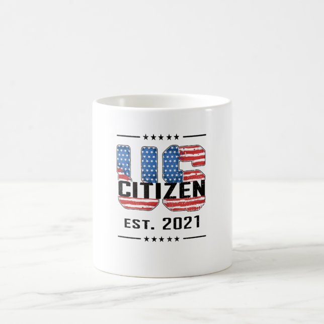 New US Citizen Gift Proud American Citizenship USA Coffee Mug (Center)