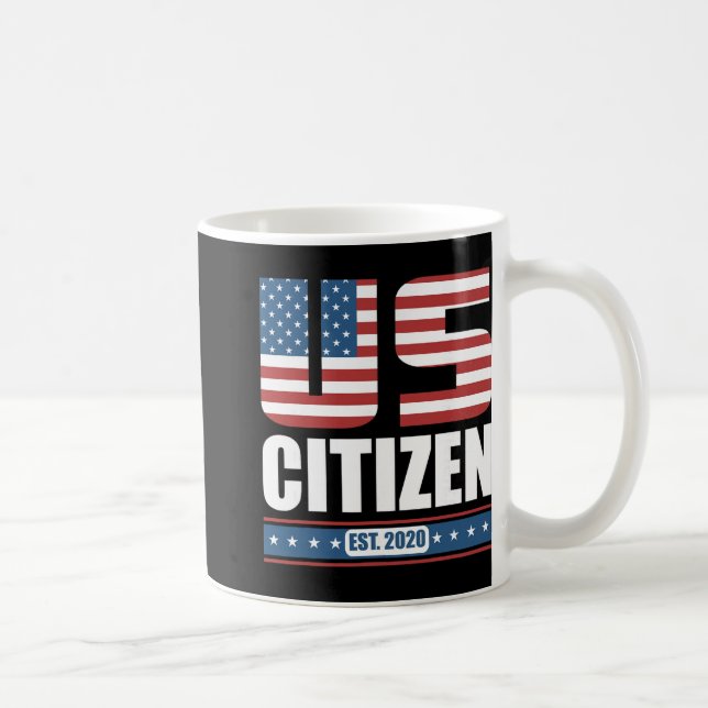New Us Citizen Gift - Proud United States Citizen  Coffee Mug (Right)