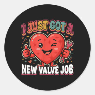 New Valve Job Heart Surgery Recovery Classic Round Sticker