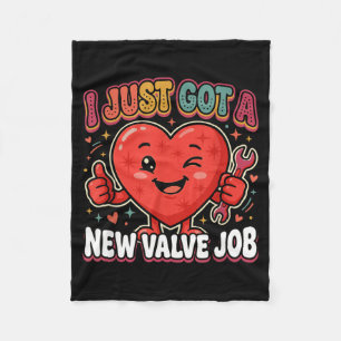 New Valve Job Heart Surgery Recovery Fleece Blanket