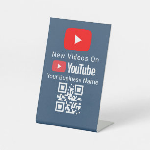 New Videos QR Code Sign YouTube Food Truck