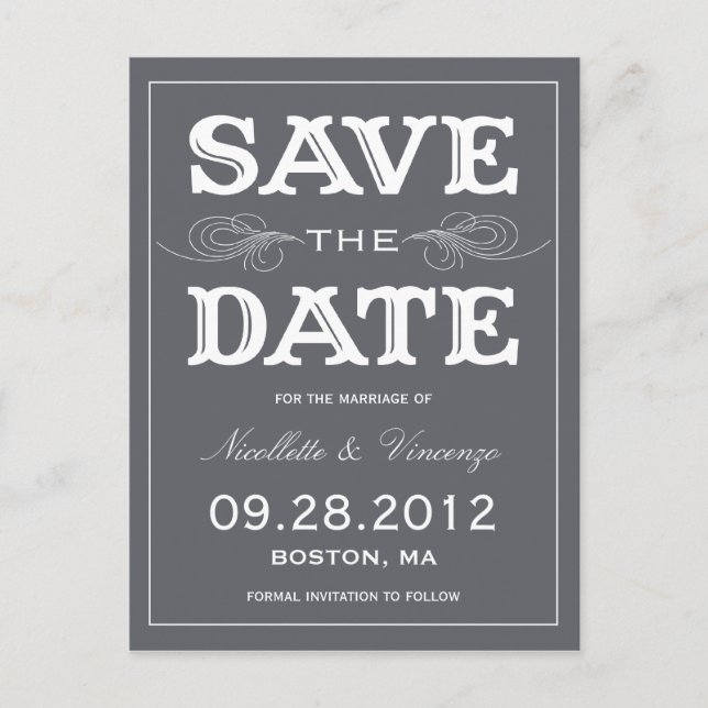 NEW VINTAGE | SAVE THE DATE ANNOUNCEMENT (Front)