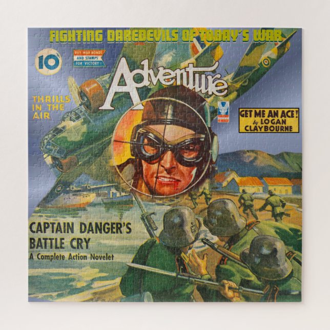 NEW! VINTAGE WWII MAGAZINE THEME JIGSAW PUZZLE (Vertical)