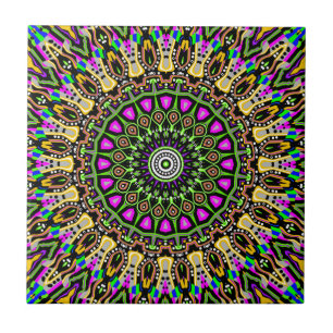 New Vision No 5 Kaleidoscope Ceramic Tile