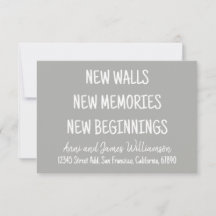 NEW WALLS NEW MEMORIES NEW BEGINNINGS Moving