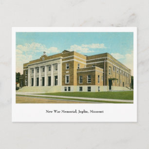 New War Memorial Joplin MO Postcard