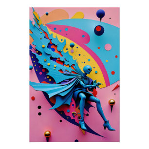 New Wave Angel Fallen - Ken Gauge Art  Poster