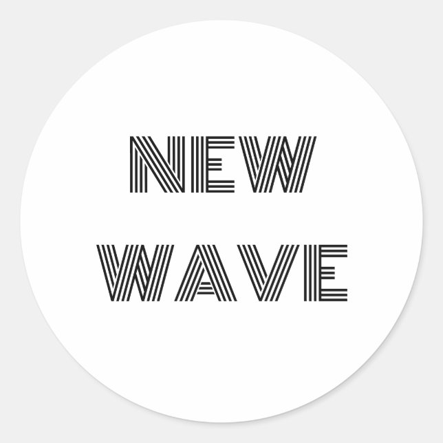 New Wave  Classic Round Sticker (Front)