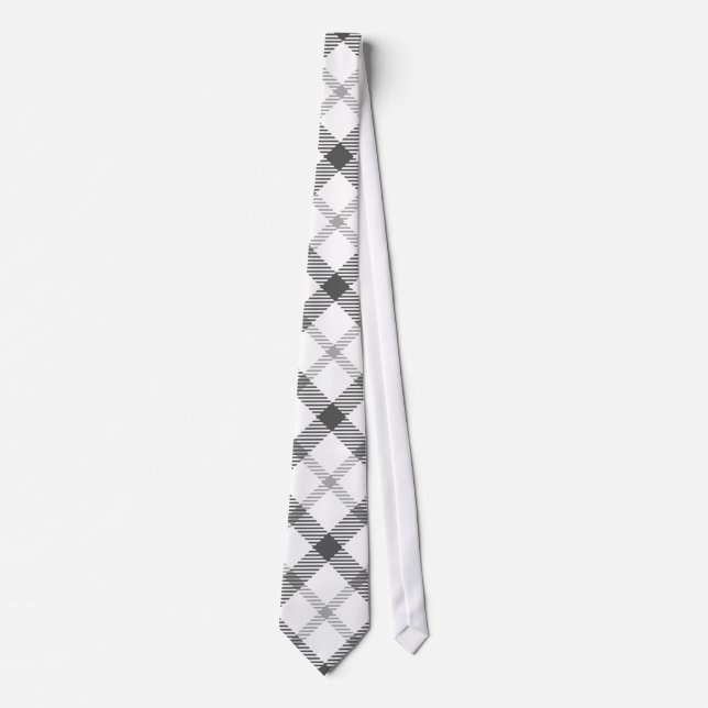 New Wave Plaid Tartan Tie (Front)