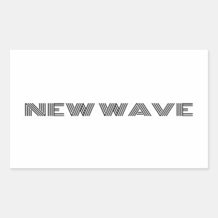 New Wave Rectangular Sticker