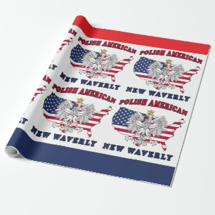 New Waverly Texas Polish American Wrapping Paper