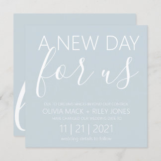 New Wedding Day Wedding Postponement Announcement