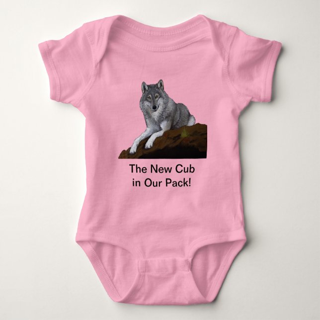 New Wolf in the Pack Baby Bodysuit (Front)