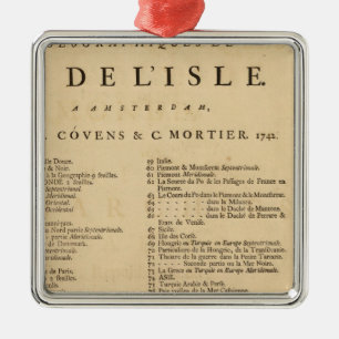 New World Atlas Metal Ornament